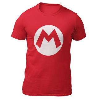 เสื้อยืดอินเทรนด์ผู้ชายอินเทรนด์ผู้หญิงใหม่ เสื้อยืด พิมพ์ลายโลโก้ Mario Super Mario อินเทรนด์ สําหรับผู้ชายS-3XL