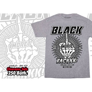 Blackmoret เสื้อยืดแขนสั้น สีดำ ลาย Fxckkkk!!