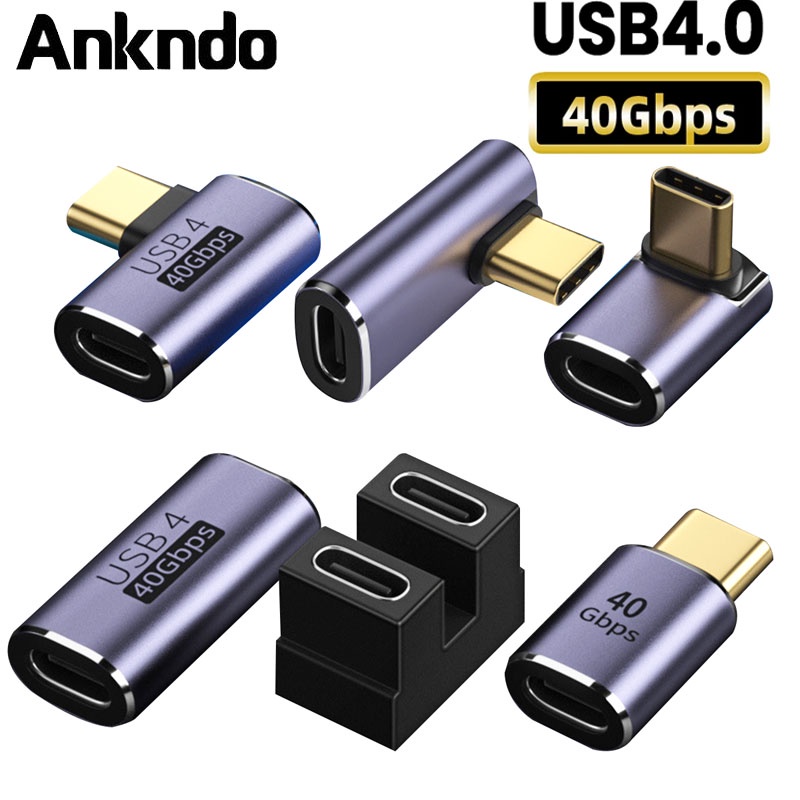 ภาพหน้าปกสินค้าAnkndo อะแดปเตอร์แปลงแม่เหล็ก USB4.0 Thunderbolt3 USB C เป็น Type C 40Gbps 100W ชาร์จเร็ว 8K@60Hz USB Type C