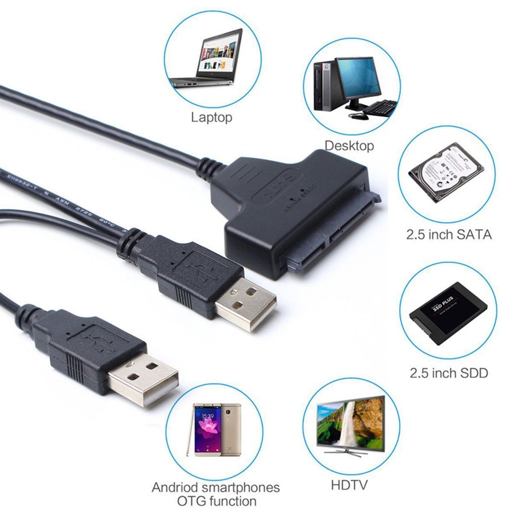 USB 2.0 to Sata Converter Adapter Cable Shopee Thailand
