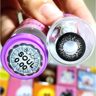 Soul Black บิ๊กอาย สีดำ ดำ สายแบ๊ว ใส่สวย น่ารักสดใส 💜Dream Color1 Contact Lens Bigeyes คอนแทคเลนส์ ค่าสายตา สายตาสั้น