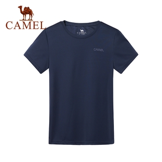 Camel เสื้อยืดแขนสั้นผ้าไหมน้ําหนักเบาระบายอากาศได้ดีสําหรับผู้ชายS-5XL
