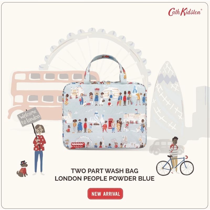 กระเป๋า Cath Kidston Thailand Two Part Wash Bag London People Powder