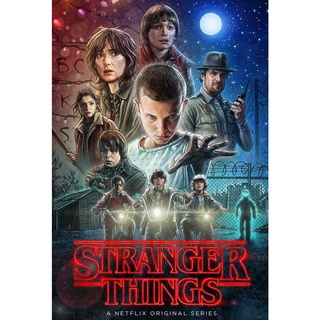 โปสเตอร์หนัง Stranger Things สเตรนเจอร์ ธิงส์ ซีรีย์ Movie Poster ภาพติดผนัง ตกแต่งบ้าน รูปติดห้อง ของสะสม