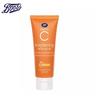 สครับ boots vitamin c brightening facial scrub