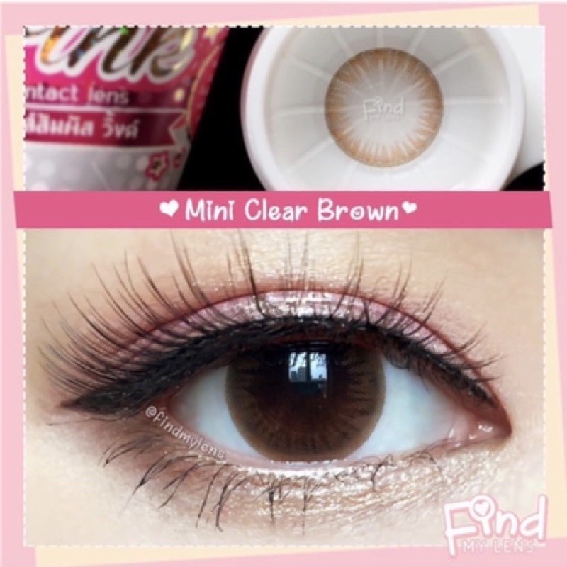 mini-clear-brown-มินิ-สีน้ำตาล-โทนธรรมชาติ-wink-lens-contact-คอนแทคเลนส์-สายตาสั้น-สายตา-2-50-ค่าสายตา-แฟชั่น-เคลียร์