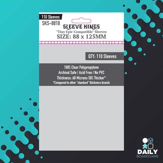 Sleeve Kings : 88x125 mm Tiny Epic Compatible Sleeves - 110 Pack