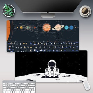 ❤️แผ่นรองเมาส์ Mouse pad แผ่นรองเมาส์ขนาดใหญ่ ลายการ์ตูนน่ารัก รูปแบบอวกาศนักบินอวกาศ ใช้งานสะดวก 90*40cm