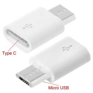 อะแดปเตอร์เชื่อมต่อ Usb 3 . 1 Type C Female Device To Micro Usb Male สีขาว