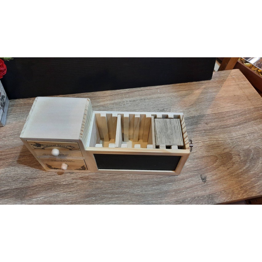 กล่องดนตรีไขลาน-sankyo-ที่ใส่ดินสอทำจากไม้