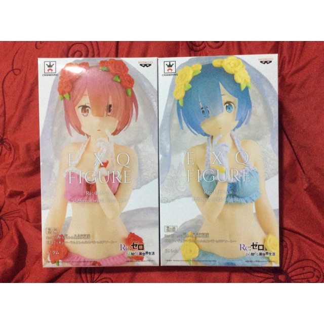 Figurine Banpresto EXQ – Ram & Rem (Re:Zero), édition Spéciale Assortie, Occasion