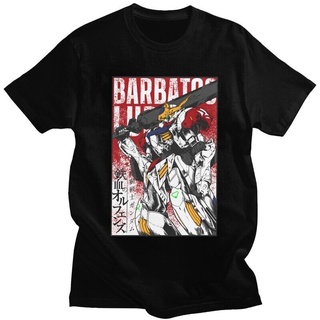 เสื้อยืดผ้าฝ้าย Gundam Barbatos Lupu เสื้อยืดลําลอง สําหรับผู้ชาย แขนสั้น พิมพ์ลายอนิเมะ Mech Robot ga Mecha Japan Haraj