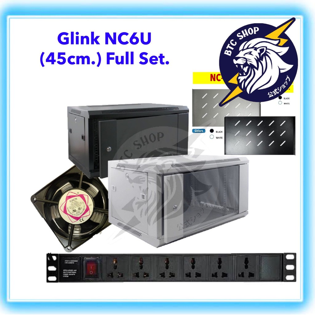 ส่งฟรี-ตู้แร๊คครบชุด-rack-for-server-nc6u-45-19-by-glink