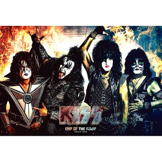 โปสเตอร์ รูปถ่าย วง ดนตรี เฮฟวีเมทัล KISS (1973-Now) POSTER 24”x35” นิ้ว American Heavy Metal Hard Rock Band V7