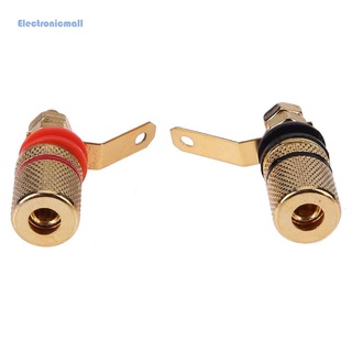 ElectronicMall01 2pcs Gold Plated Speaker Binding Posts Terminal 4mm Sockets for Banana Plug