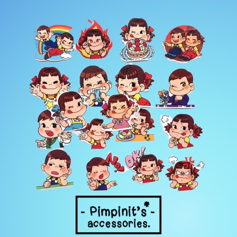 🇹🇭 พร้อมส่ง : สติ๊กเกอร์กันน้ำขนาดจัมโบ้เซ็ทเปโกะจัง | Peko Chan ...