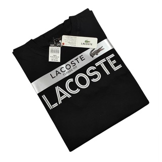 Lacoste เสื้อยืดผ้าฝ้าย แขนสั้น พิมพ์ลาย 30s สีดํา สําหรับผู้ชาย ผู้หญิง 30s 2022 Housep