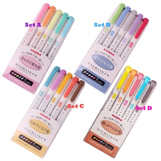 ภาพขนาดย่อของสินค้าปากกาไฮไลท์ 2 หัว Mildliner ( เซ็ท 5 สี ) มี 4 แบบให้เลือก