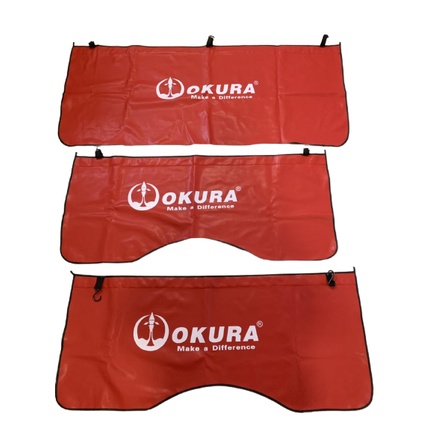 ผ้าคลุมซ่อมรถยนต์-okura-บังโคลนเล็ก-ชุด-3-ชิ้น-แบบแถบแม่เหล็ก-จะใช้ตะขอเกี่ยว-หรือใช้แม่เหล็กติดกับตัวรถก็ได้