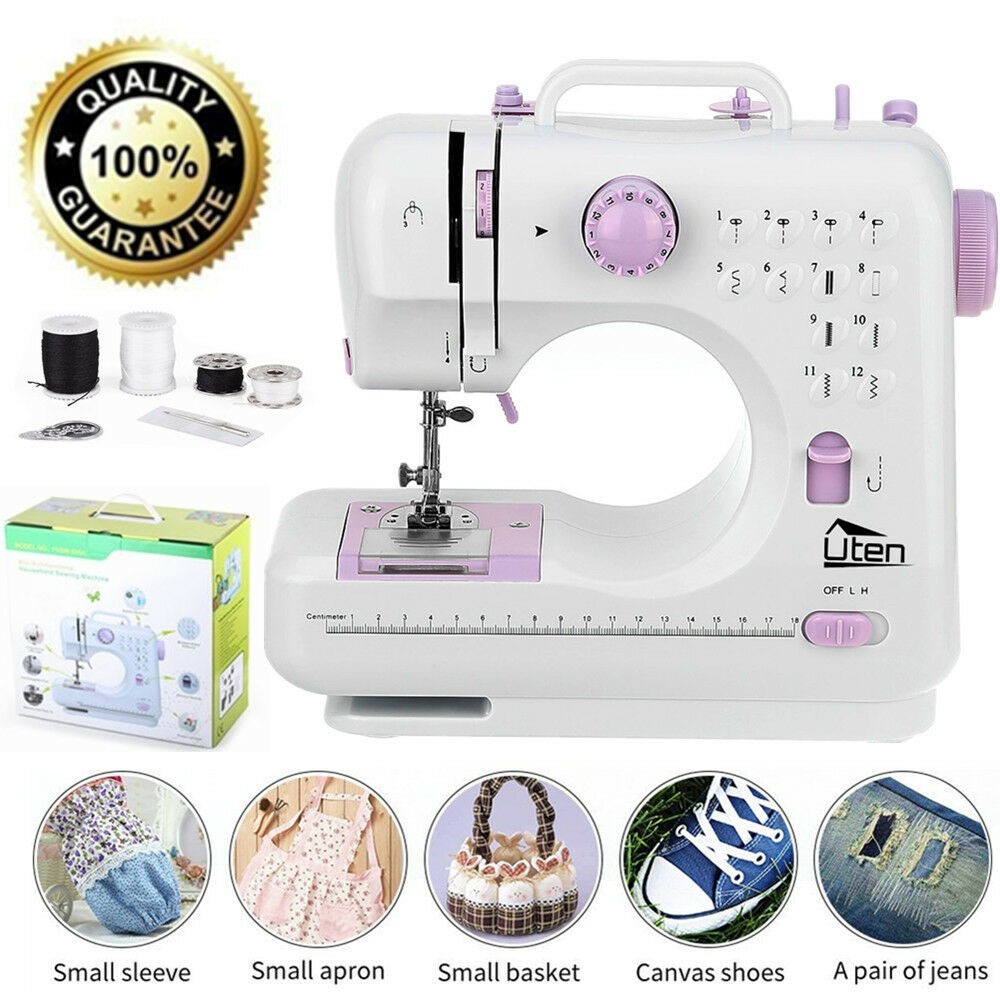 ใหญ่-จักร-จักรเย็บผ้าไฟฟ้า-sewing-machine-505a-ระบบด้ายคู่-12-ลาย-พร้อมช่องวางแขนเสื้อ