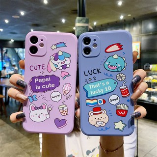 🐱เคสซิลิโคน เคสโทรศัพท์ สำหรับ 11/12Pro 11pro Max X XR XS XS MAX 6 7 8 plus #918