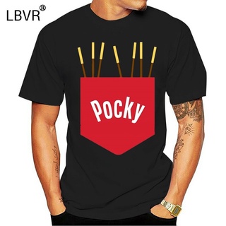 เสื้อยืด ลาย Pocky Pocket ขนมขบเคี้ยว ช็อกโกแลต เอเชีย ญี่ปุ่น เกาหลีใต้S-5XL