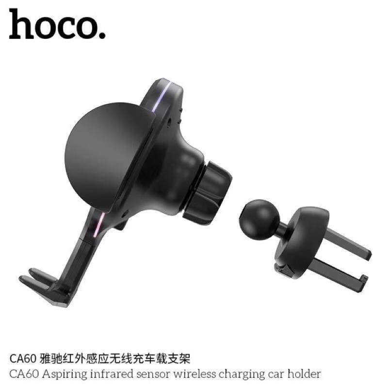 hoco-ca60-wireless-charging-car-holder-จับมือถืออัตโนมัติ-ขาตั้งมือถือ-ที่ยึดมือถือ-มีรับประกันนาน-30-วัน