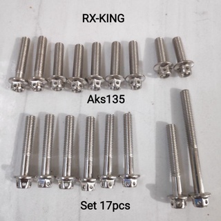 Probolt สลักเกลียว เหมือนดอกไม้ เครื่องยนต์บล็อก RX king RXK RXS ด้านซ้าย ขวา สมบูรณ์