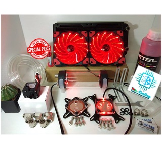 ภาพหน้าปกสินค้าชุดน้ำระบบเปิดCPU+GPU(การ์ดจอ) หม้อน้ำ2ตอน รุ่นNormal Grade, CPU+GPU Water Cooling Open Loop Set [Red] ที่เกี่ยวข้อง