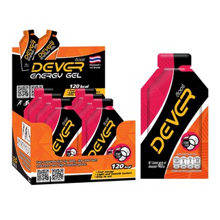 ภาพหน้าปกสินค้าDEVER energy gel (vital source of energy) ดีเวอร์ เจลให้พลังงาน เกลือแร่ สำหรับนักกีฬา นักวิ่ง > 40 ML ลิ้นจี่ 6 ซอง ที่เกี่ยวข้อง