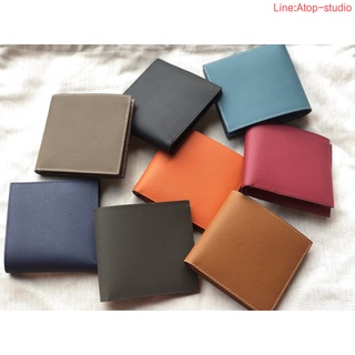 พรี Hermes Epsom wallet กระเป๋า​บัตรกระเป๋าสตางค์ หนังแท้แบรนด์เนน size:10.5*10cm