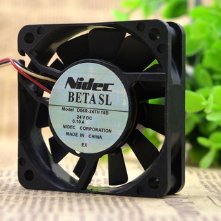 พัดลมระบายความร้อนอินเวอร์เตอร์ Nidec D06R-24TH 16B 6CM 6015 24V 0.10A