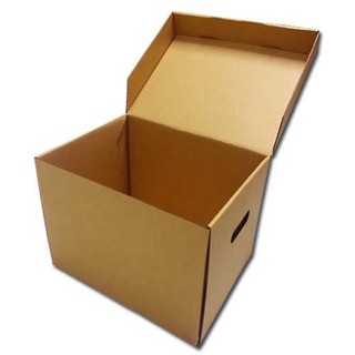 กล่องเก็บเอกสาร กล่องลูกฟูก3ชั้น  ใส่A4 ได้2แถว(8-10รีม) ขนาด 33X45X28cm.