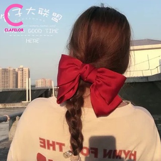 CLAFELOR-โบว์ติดผมแฟชั่น ผ้าไหมซาตินขนาดใหญ่ รหัส TY-BOW01 พร้อมส่งจากไทย