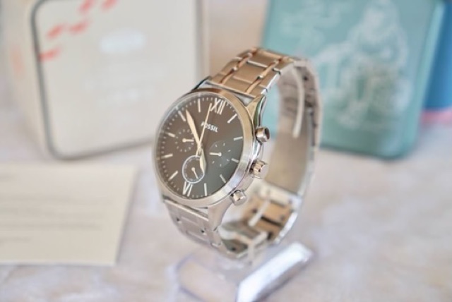 ผ่อน0-นาฬิกา-fossil-fenmore-midsize-multifunction-stainless-steel-watch-bq2406-สายสแตนเลส