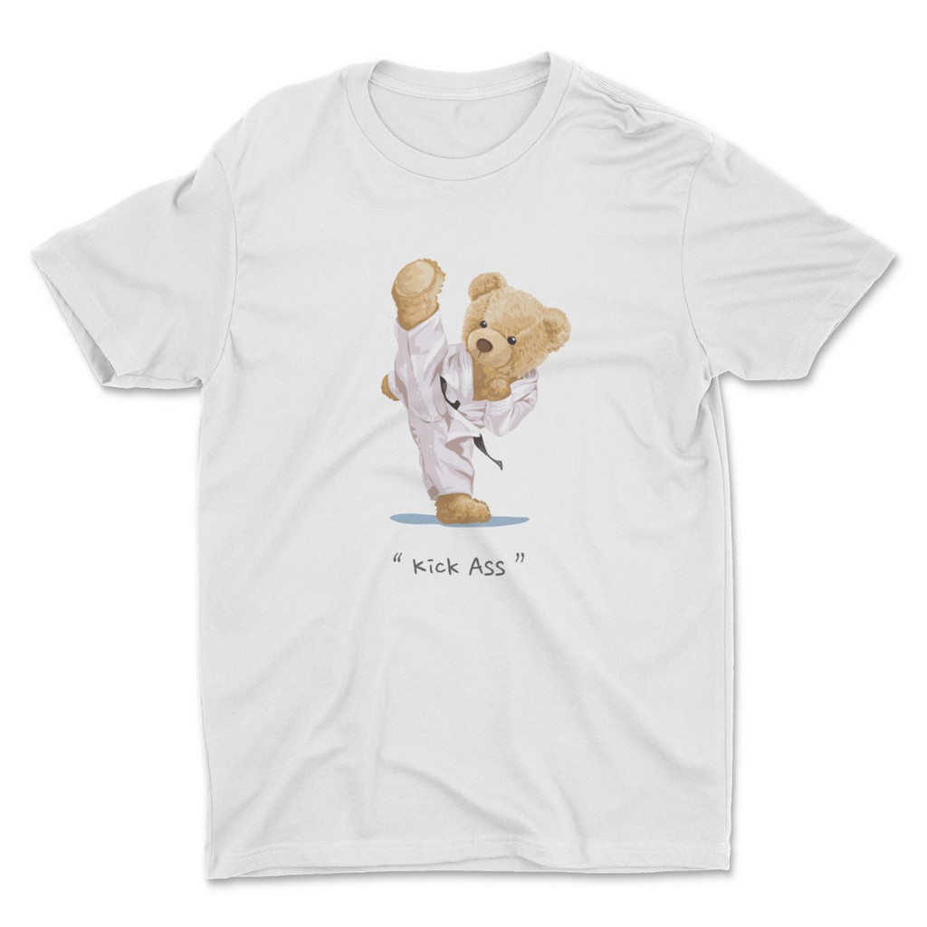 aideer-bear-collection-เสื้อสกรีนลายหมี-เสื้อลายตุ๊กตาหมี-มีทั้งสีขาวและสีดำ-kick-ass