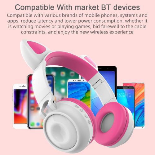 หูฟังหูแมวน่ารัก Wireless Headphones Cat Ear รุ่น ZW028 (ประกัน 1 ปี) Shopee Thailand