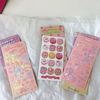 สติ๊กเกอร์RibbonConfetti,Peachpangpangสุดน่ารักกกมีglitterด้วยจ้าsparkle