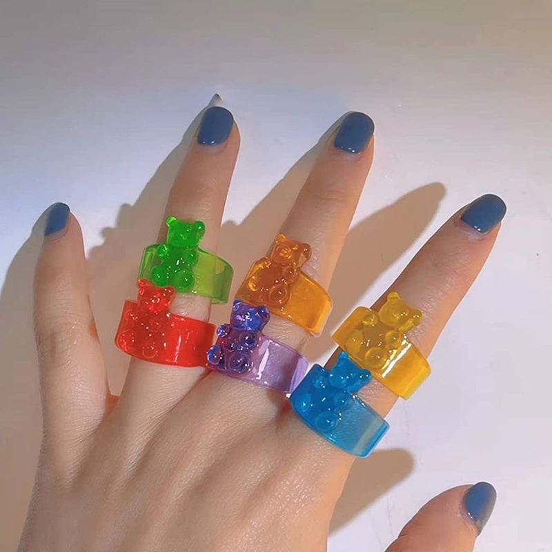 arin-แหวนเรซิ่น-รูปหมีน้อยน่ารัก-สีสันสดใส-เครื่องประดับแฟชั่น-สําหรับผู้หญิง