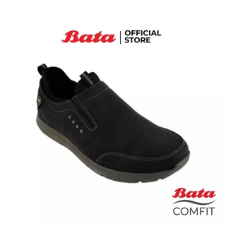 สินค้า Bata COMFIT MEN\'S CASUAL รองเท้าลำลองชาย หนังเทียม แบบสวม สีดำ รหัส 8516661