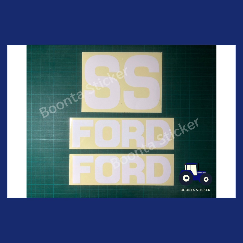 สติ๊กเกอร์ติดรถไถฟอร์ด-รุ่น-ford-at6610-ดำ-3สี