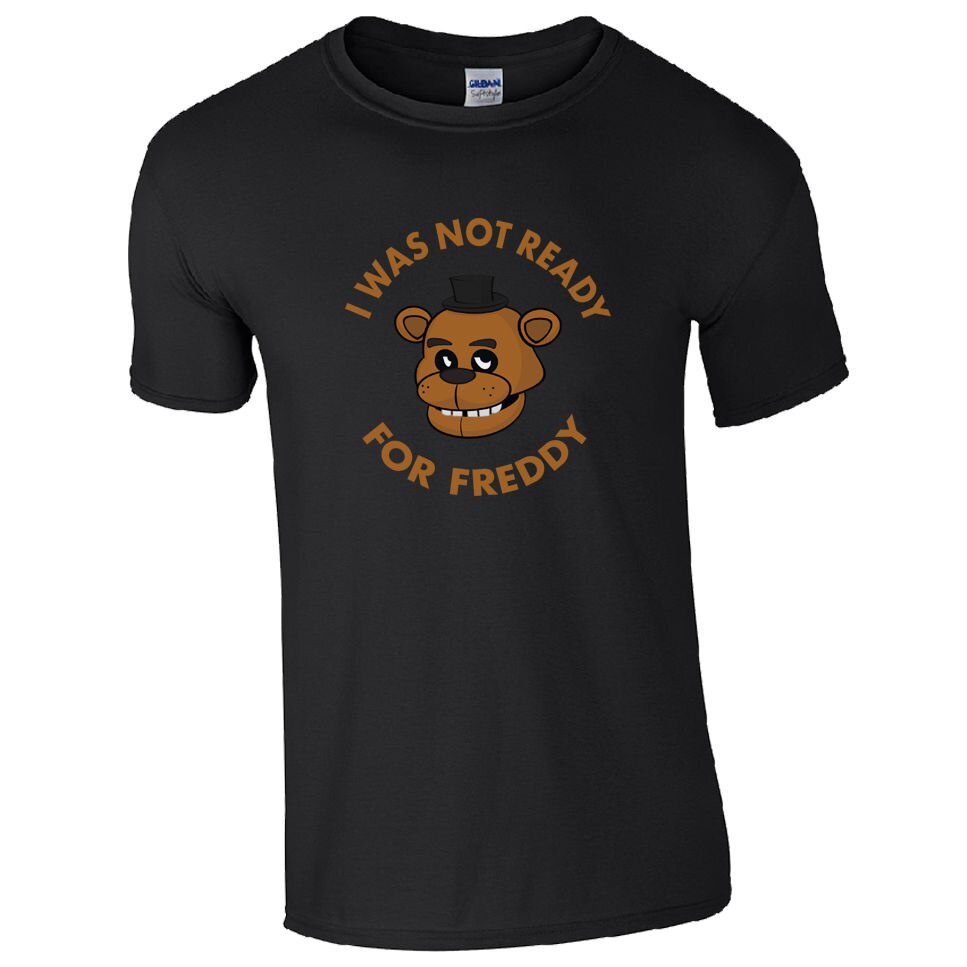 เสื้อยืดผ้าฝ้ายพิมพ์ลาย-เสื้อยืดแขนสั้น-พิมพ์ลาย-i-was-not-ready-for-freddy-five-nights-at-freddys-inspired-gamers-แฟ