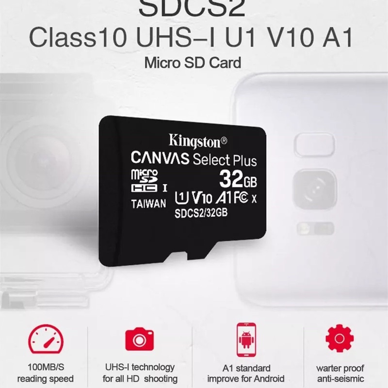 ภาพสินค้าKingston MicroSDHC Ultra ความเร็ว 100MB/S ความจุ 32GB Class10 (SDSQUNS-032G-GN3MN) จากร้าน nikytek บน Shopee ภาพที่ 5