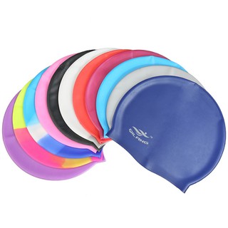 ภาพหน้าปกสินค้าหมวกว่ายน้ำซิลิโคนกันน้ำหลากสี ที่เกี่ยวข้อง