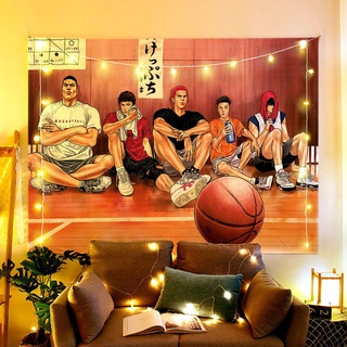 ❤❤ปูผนังพื้นหลัง Slam Dunk Five Tigers Sakuragi ดอกไม้ถนน Rukawa Maple พื้นหลังผ้าหอพักห้องนอนแต่งตัวตกแต่งแขวนผ้า Hangi