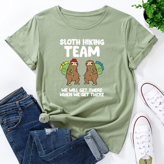 ―― Sloth Hiking Team T Shirt Women We Will Get There When We Get There Women Tshirts Tops Tee Female