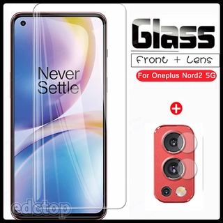 2 in 1 Tempered Glass For OnePlus Nord2 5G Camera Lens Screen Glass For One Plus One+ Nord 2 5G Protective Glass Film
