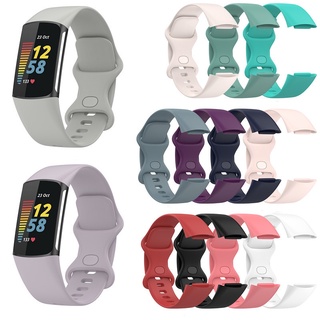 สายนาฬิกาข้อมือ ซิลิโคนนิ่ม แบบเปลี่ยน สําหรับ Fitbit Charge 5 Band Charge5 Smart Watch