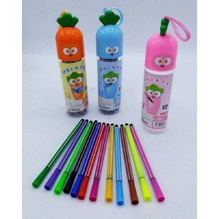 สีเมจิกกระปุกแครอท คละ 12 สี