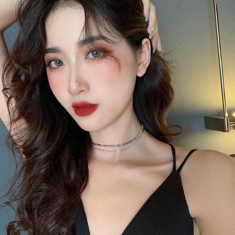สร้อยคอโซ่-ประดับเพชร-หรูหรา-แวววาว-แฟชั่นสําหรับผู้หญิง
